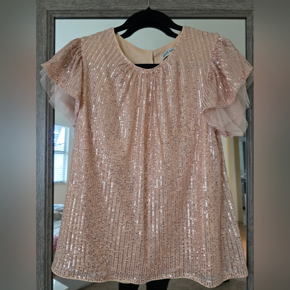 Sequin Embellished Gold  Top